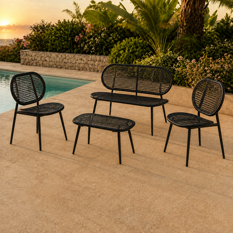 Home Republic Capri 4 Piece Garden Sofa And Tabe Set
