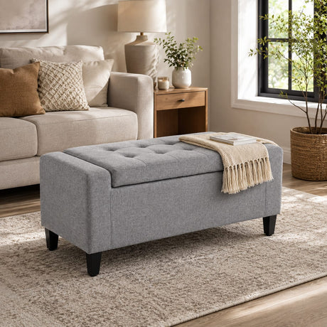 Home Republic Keswick Linen Storage Seat