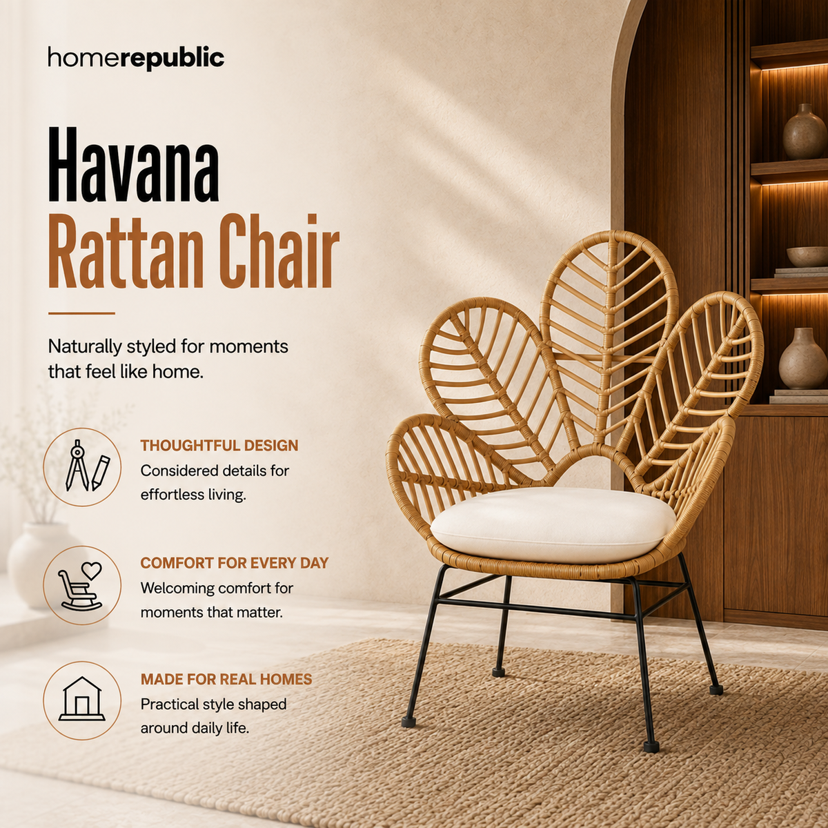 Home Republic Havana Rattan Chair