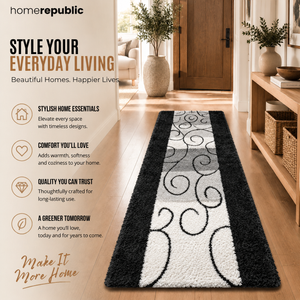 Home Republic Swirls Runner Long Pile
