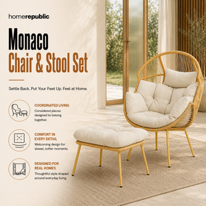 Home Republic Monaco Chair And Stool Set