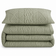 Velosso Quilted Knit Pinsonic Duvet Cover And Pillowcase Set