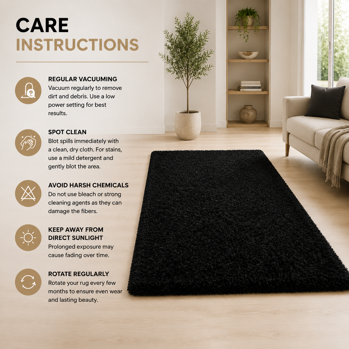 Home Republic Majestic Shagggy Rug Long Pile
