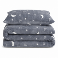 Velosso Glow in The Dark Teddy Moon & Stars Duvet Cover & Pillowcase Set