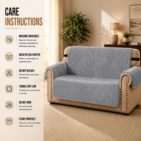 Home Republic Matt Velvet Sofa Protector