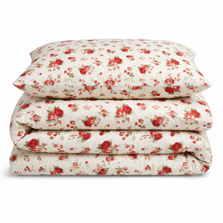Velosso Emily Rose Flannel Duvet Cover & Pillowcase Set