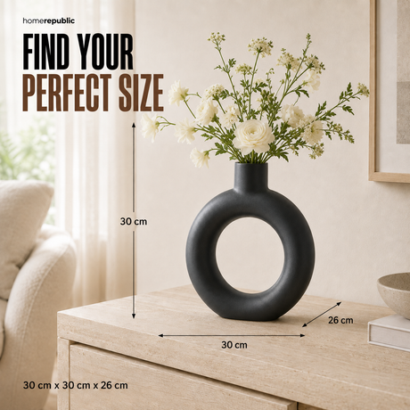 Home Republic Ceramic Donut Vase