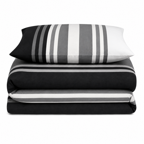 Velosso Tonal Stripe Duvet Cover & Pillowcase Set
