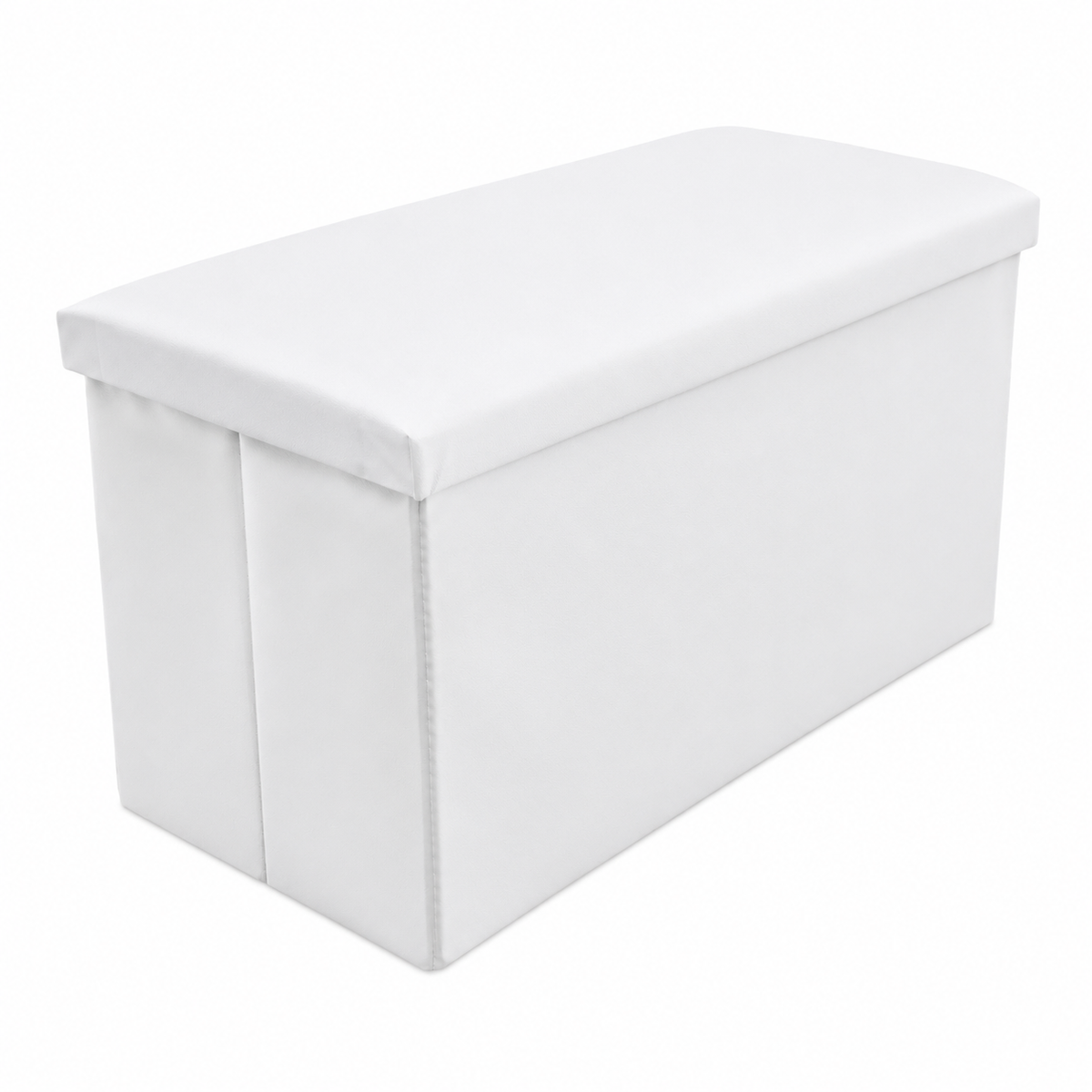 Home Republic Foldable Faux Leather Storage Ottoman