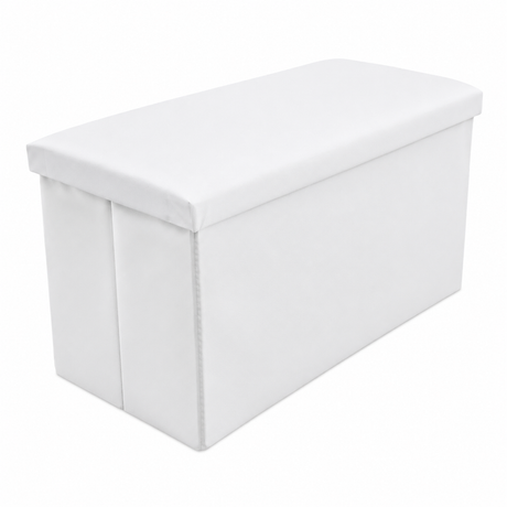 Home Republic Foldable Faux Leather Storage Ottoman