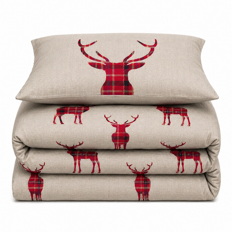 Velosso Stag Reversible Duvet Cover & Pillowcase Set