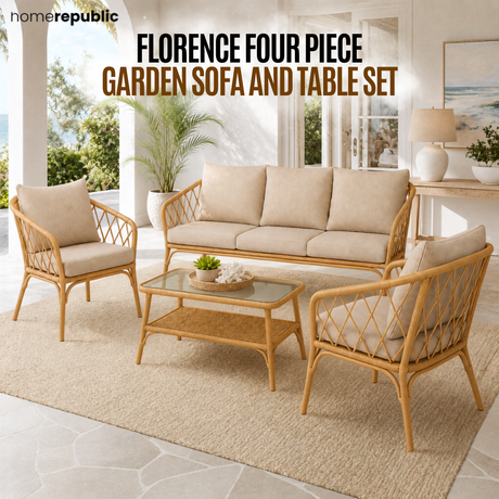 Home Republic Florence 4 Piece Garden Sofa And Table Set