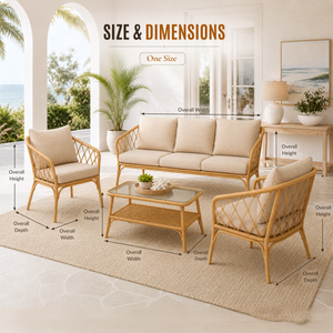 Home Republic Florence 4 Piece Garden Sofa And Table Set