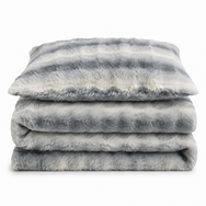 Sweet Dreams Faux Rabbit Fur Duvet Cover and Pillowcase Set