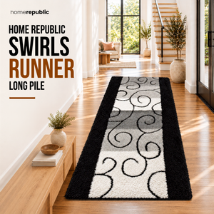 Home Republic Swirls Runner Long Pile
