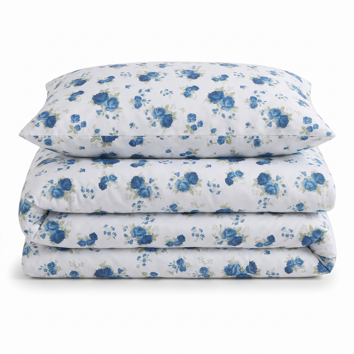 Florelle Delicate Floral Printed Duvet Cover And Pillowcase Set