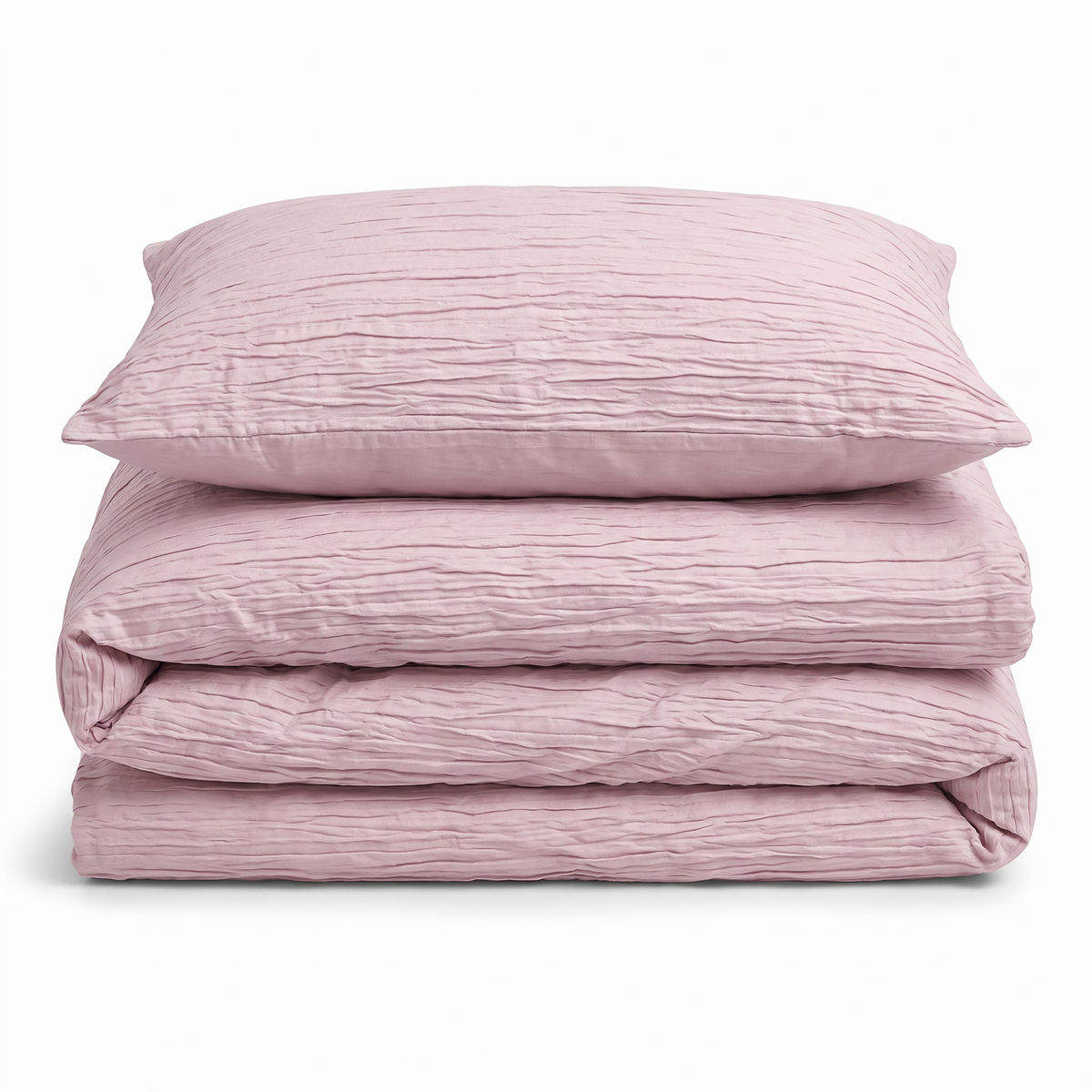 Velosso Calais Crinkle Duvet Cover & Pillowcase Set