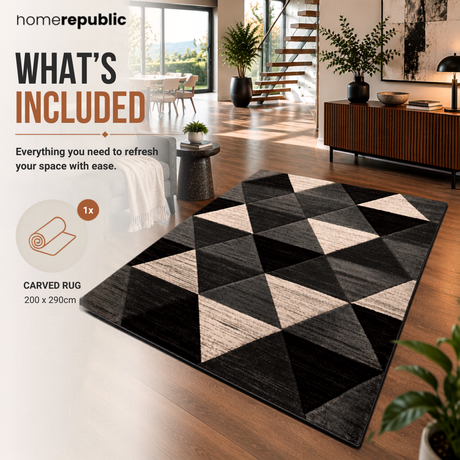 Home Republic Vission Carved Rug Low Pile
