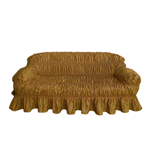 Home Republic Pleated Jacquard Stretch Fitted Sofa Cover