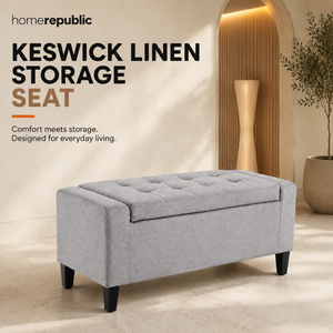 Home Republic Keswick Linen Storage Seat