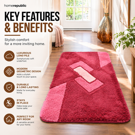 Home Republic Geometrix Runner Long Pile