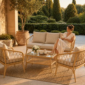 Home Republic Florence 4 Piece Garden Sofa And Table Set
