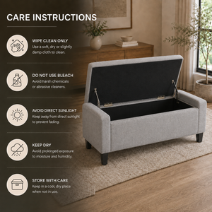 Home Republic Keswick Linen Storage Seat