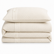 Intimates Waffle Button Duvet Cover & Pillowcase Set