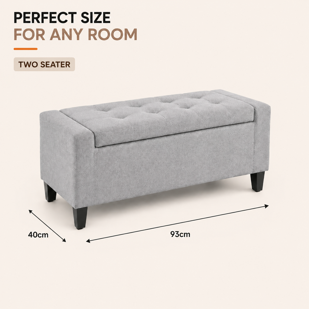 Home Republic Keswick Linen Storage Seat