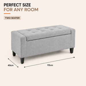 Home Republic Keswick Linen Storage Seat