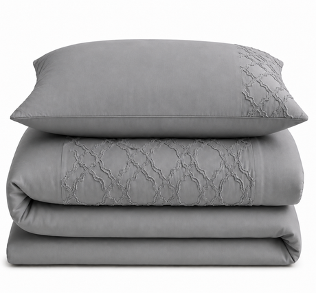 Velosso Kiera Tufted Duvet Cover & Pillowcase Set