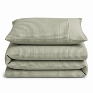 Velosso Waffle Weave Duvet Cover & Pillowcase Set