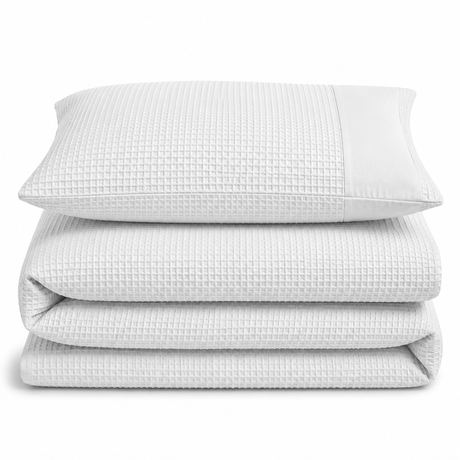 Velosso Waffle Weave Duvet Cover & Pillowcase Set