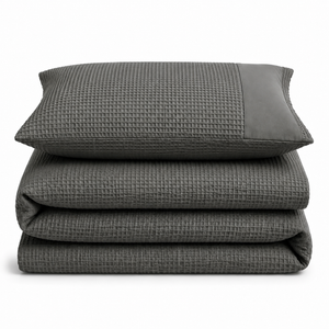Velosso Waffle Weave Duvet Cover & Pillowcase Set