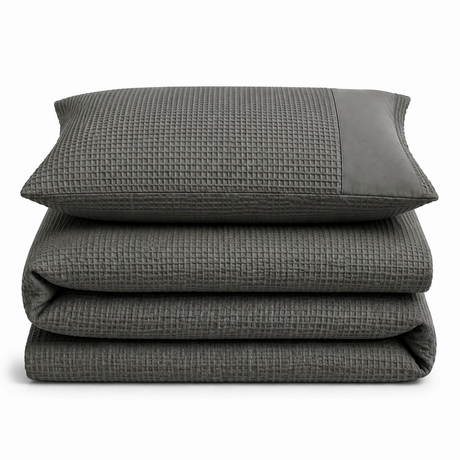 Velosso Waffle Weave Duvet Cover & Pillowcase Set