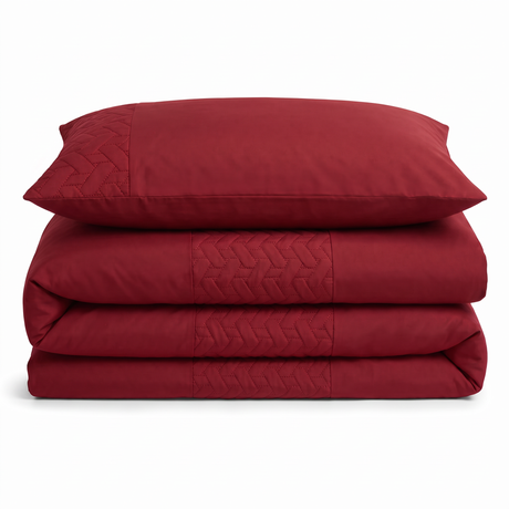Velosso Quilted Geo Duvet Cover & Pillowcase Set