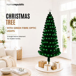 Home Republic Christmas Tree With Green Fibre Optic Lights