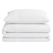 Intimates Waffle Button Duvet Cover & Pillowcase Set