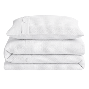 Intimates Waffle Button Duvet Cover & Pillowcase Set