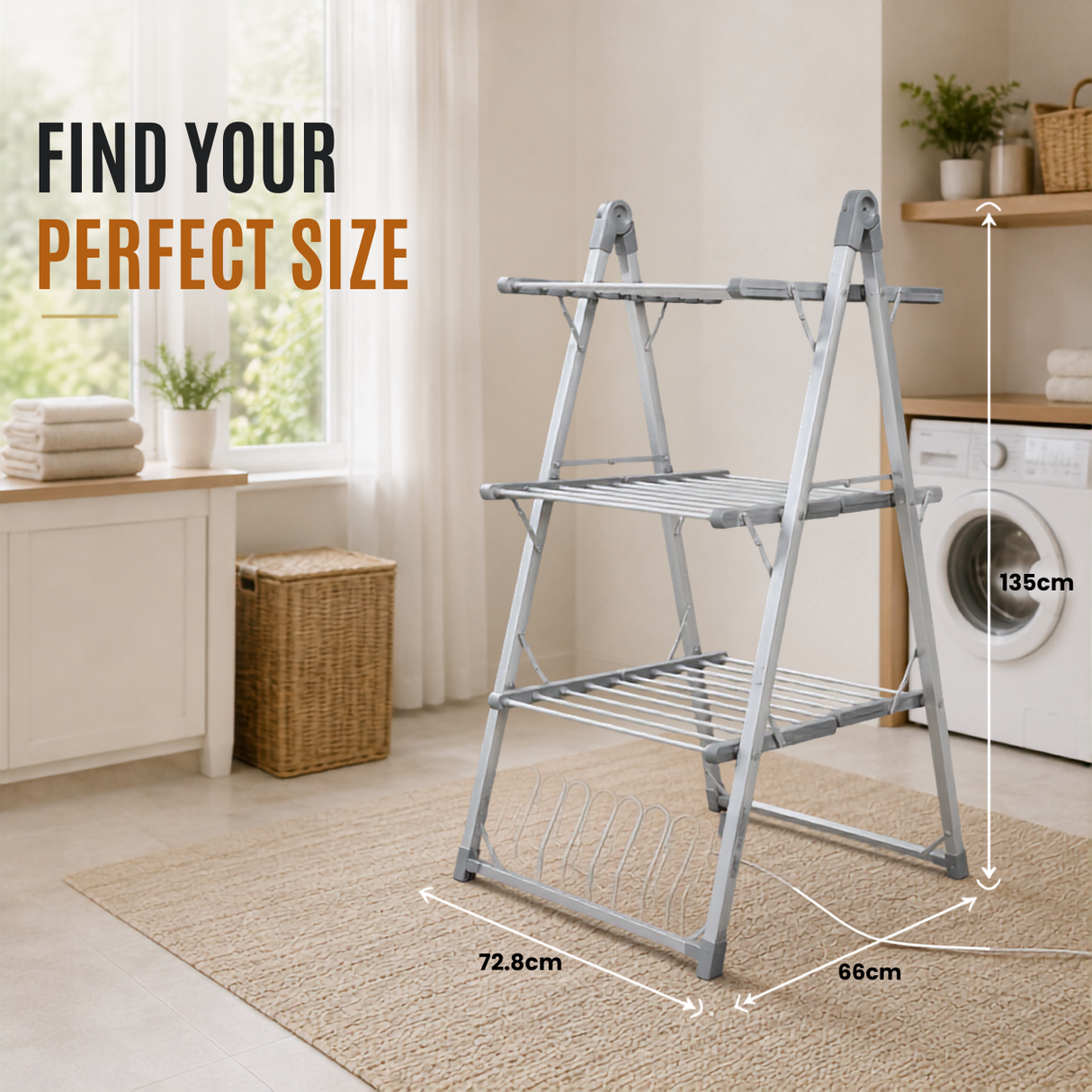 Home Republic 3 Tier Foldable Heated Air Dryer