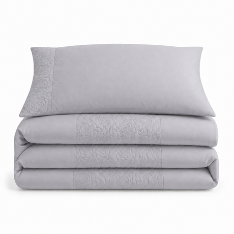 Velosso Quilted Floral Duvet Cover & Pillowcase Set