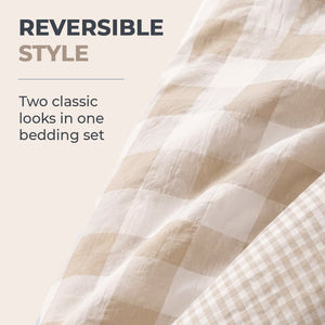 Sweet Dreams Wyndham Gingham Check Duvet Cover And Pillowcase Set