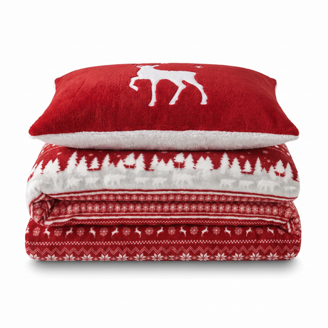 Velosso Nordic Teddy Duvet Cover & Pillowcase Set