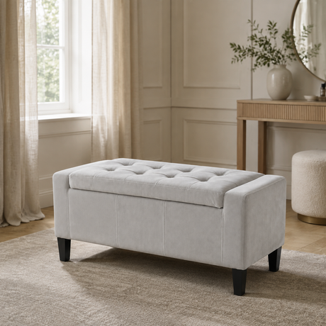 Home Republic Luna Velvet Storage Seat