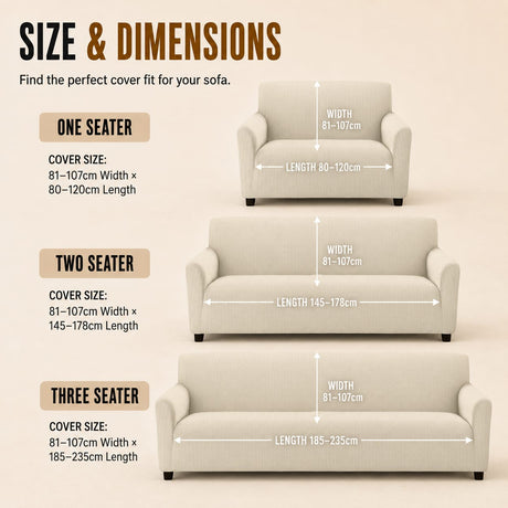 Home Republic Denver Stretch Fitted Sofa Cover