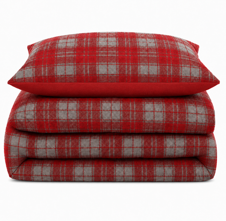 Velosso Check Teddy Duvet Cover & Pillowcase Set