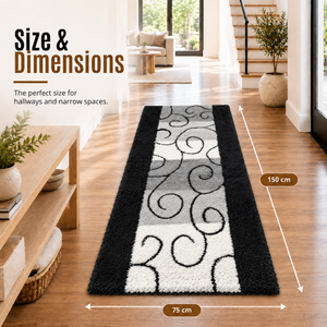 Home Republic Swirls Runner Long Pile