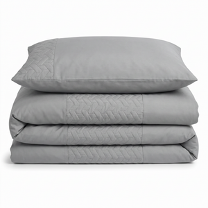 Velosso Quilted Geo Duvet Cover & Pillowcase Set
