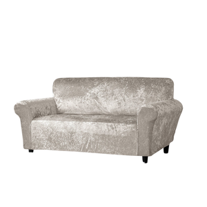 Home Republic Crushed Velvet Stretch Fitted Sofa Cover