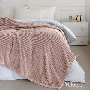 Velosso Super Soft Chunky Cord Blanket Throw